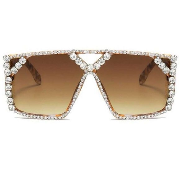 RHINESTONES MARBLE WOMENS SUNGLASSES - Picture 3 of 5